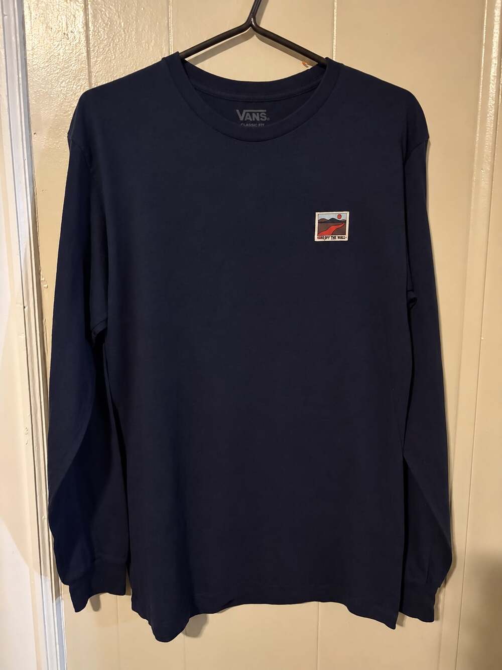 Vans Outdoor Club Navy Long Sleeve T-Shirt Medium